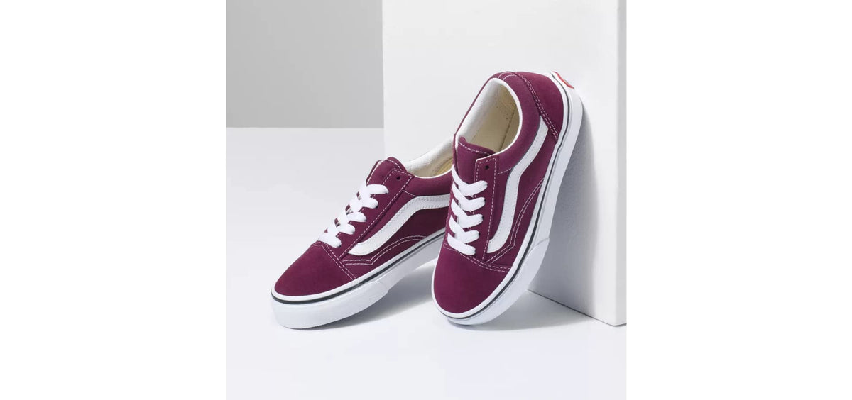 Vans Old Skool GRAP Wine/True White Size 12 Youth