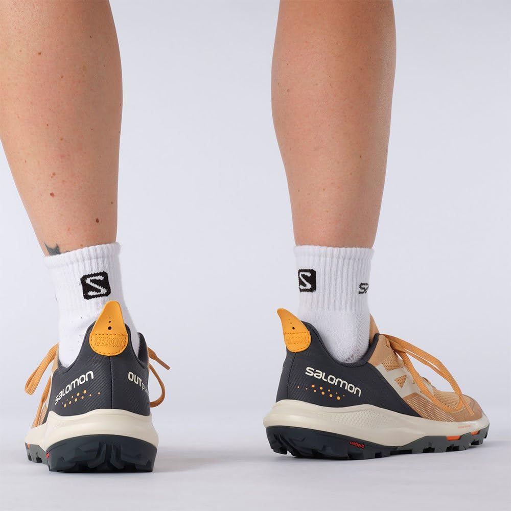 Salomon Women's OUTPULSE Hiking Shoes for Women, Fenugreek/Ebony/Blazing Orange, 11