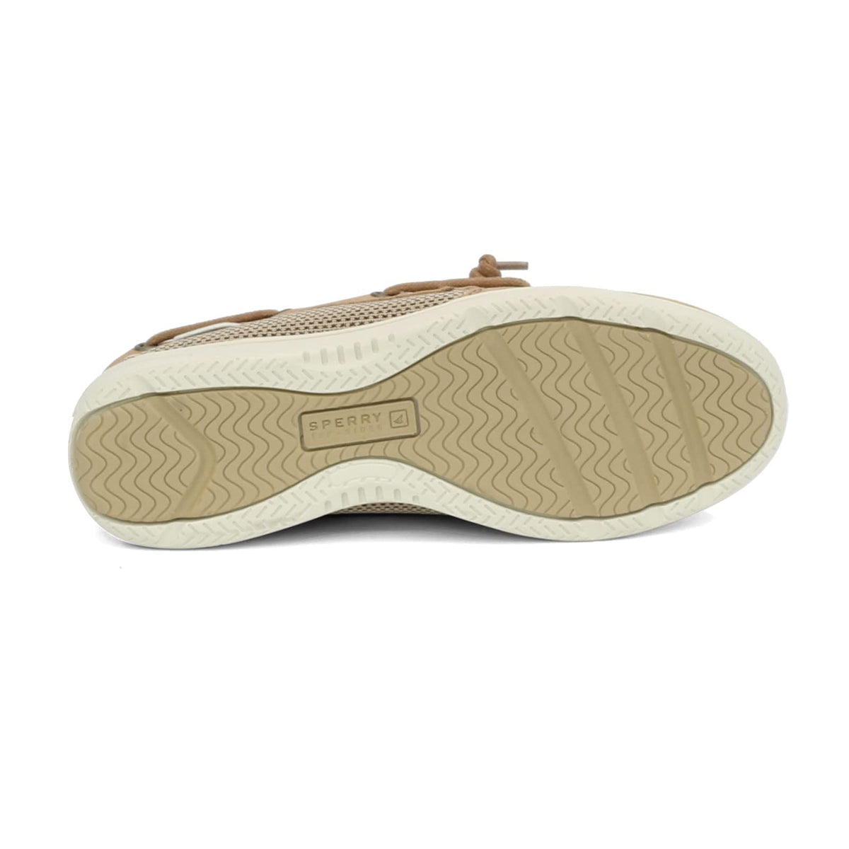 Sperry girls Shoresider 3 Eye Boat Shoe, Linen/Oat, 5.5 Big Kid US