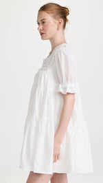 En Saison Women's Bea Babydoll Dress, Off White, M