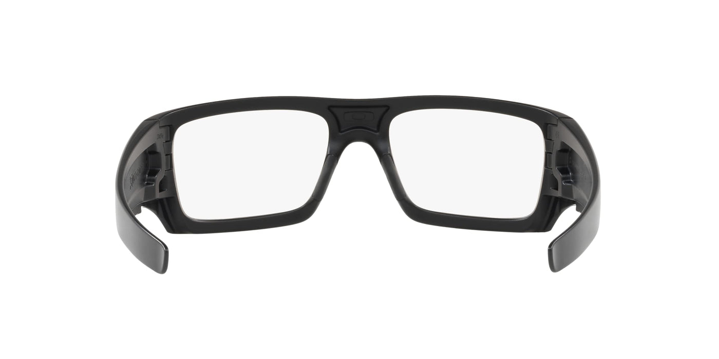 Oakley Men's OO9253 Det Cord Rectangular Sunglasses, SI Matte Black/Clear Mirrored, 61 mm