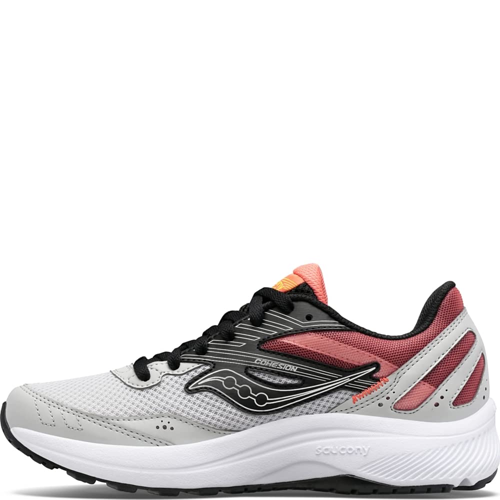 Saucony Women's Cohesion 15 Running Shoe, Fog/Sunstone, 12