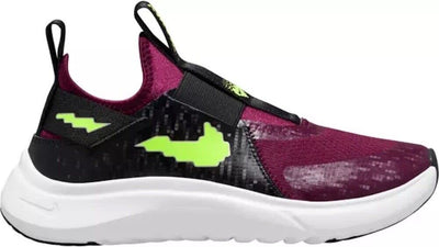 Nike Flex Plus Kids Casual Running Shoe, Sangria/Black/White/Volt, 6 Big Kid