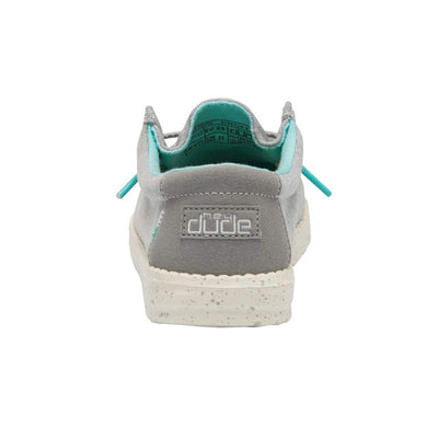 Hey Dude Boy's Wally Youth Stretch Grey Size 5 | Boy’s Shoes | Boy's Lace Up Loafers | Comfortable & Light-Weight