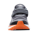 Propet Men One Strap Sneaker, Burnt Orange/Dark Grey, 07 E US