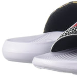 NIKE Women's Casual Slippers 9.5 White Habanero Red Black Electro Purple