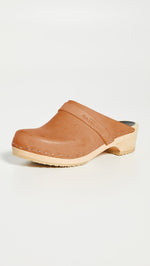 swedish hasbeens Women's Swedish Husband Clog,Nature,5 M US