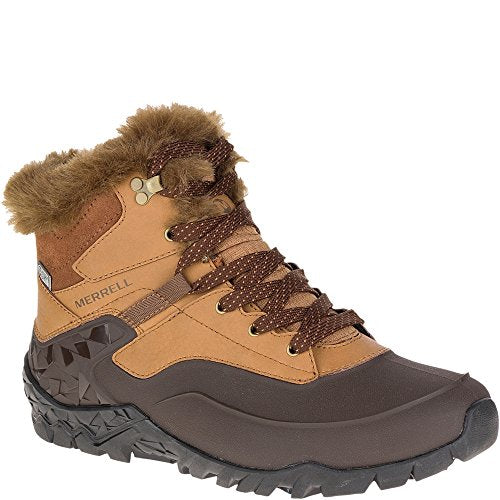 Merrell Aurora 6 Ice Waterproof Boots Womens Tan 8