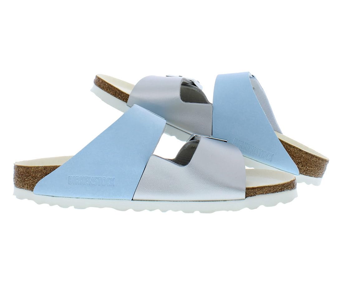 Birkenstock Arizona Split Light Blue/Silver Birko-Flor™ EU 39 (US Women's 8-8.5) Narrow