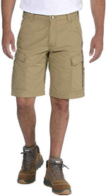 Carhartt Men's Big & Tall Force Relaxed Fit Ripstop Cargo Work Short, Dark Khaki, W50
