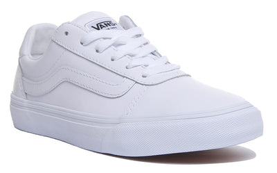 Vans Women's Ward Deluxe Sneaker, Tumble White White, 7