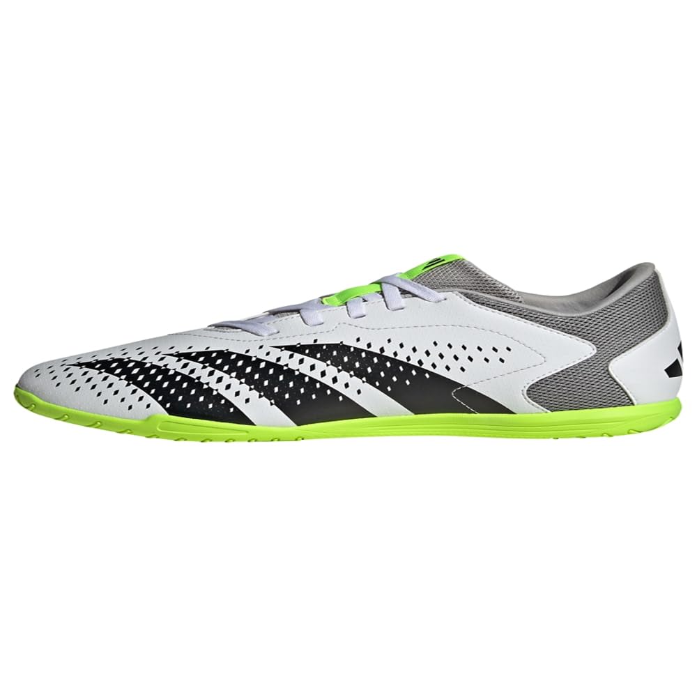 adidas Predator Accuracy.4 Indoor Footwear White/Core Black/Lucid Lemon Men's 12 Medium