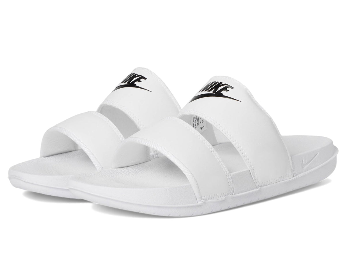 Nike Women's Offcourt Duo Slide Sandal, White/Black/White, 10