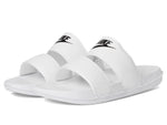 Nike Women's Offcourt Duo Slide Sandal, White/Black/White, 10