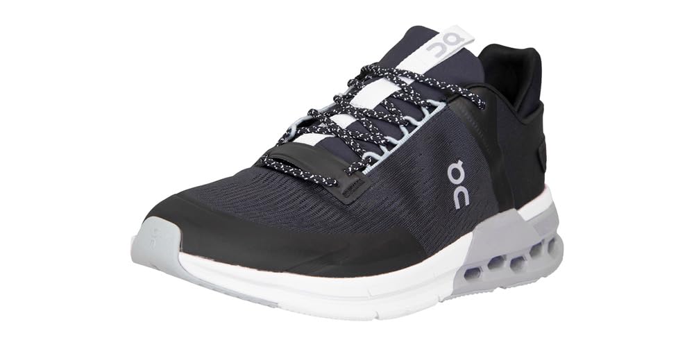On Men's Cloudnova Flux Sneakers, Black | Mineral, 8.5 Medium US