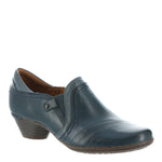 Cobb Hill Laurel Slip-on Women's Heeled Sandal Blue Leather - 9 Medium