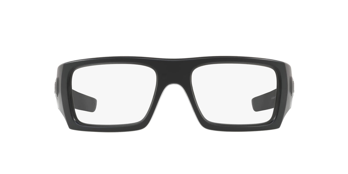 Oakley Men's OO9253 Det Cord Rectangular Sunglasses, SI Matte Black/Clear Mirrored, 61 mm