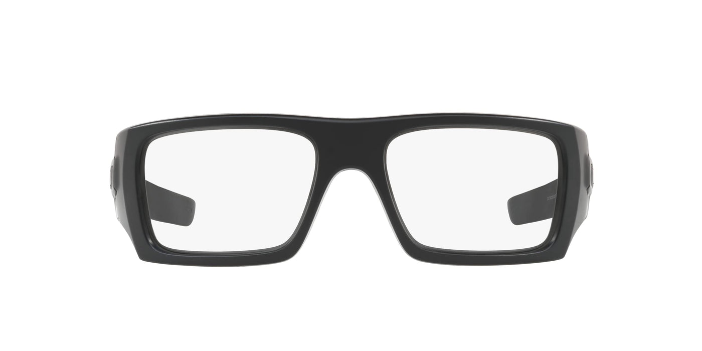 Oakley Men's OO9253 Det Cord Rectangular Sunglasses, SI Matte Black/Clear Mirrored, 61 mm