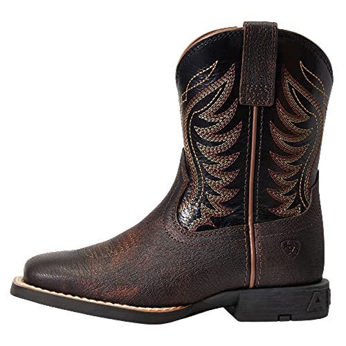 ARIAT BMVY9 Amos Western Boot Hand Stained Red - Brown/Black 5.5
