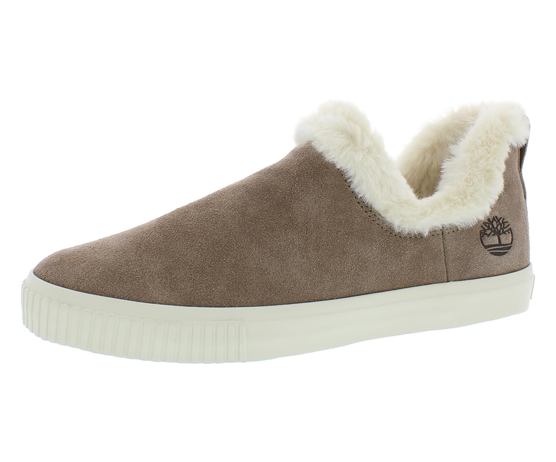 Timberland Women's Skyla Bay Warm Lined Slip-Ons, Taupe Suede, 5.5 Medium