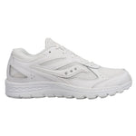 Saucony Cohesion 14 LACE to Toe Running Shoe, White, 4 Wide US Unisex Big_Kid
