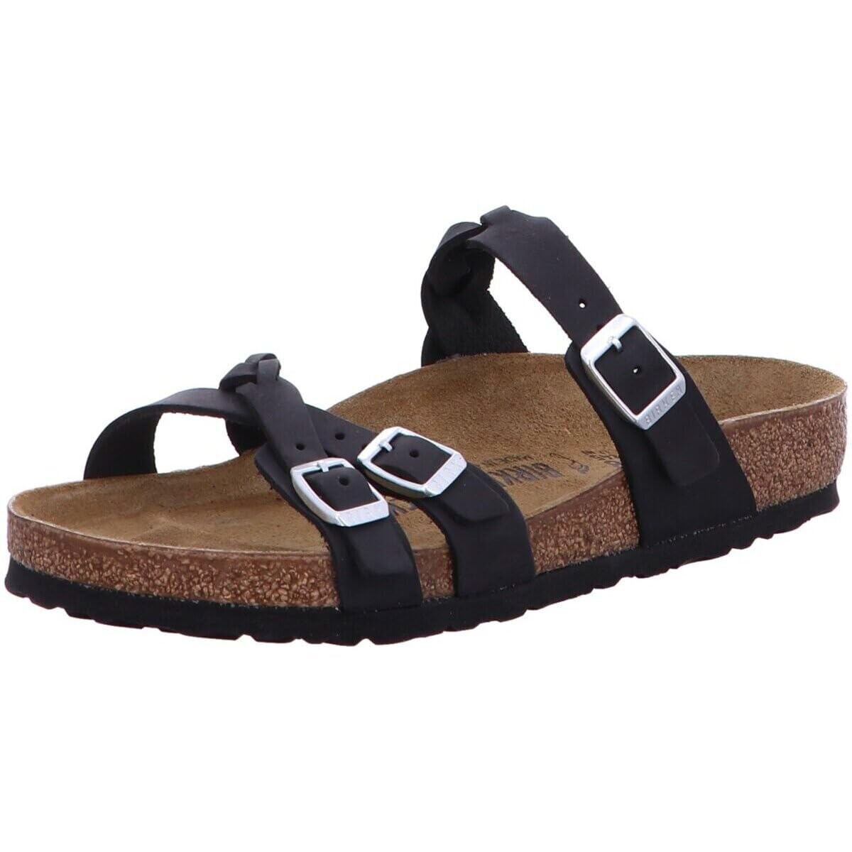 Birkenstock Franca Oiled Leather Women's Sandals, black, EU 37 (US 6-6.5)