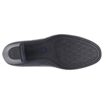 Sofft Lana Heeled Sandals for Women – Leather Lining and Upper – Microfiber Footbed – Closed Toe Style Sky Navy 8.5 M (B)