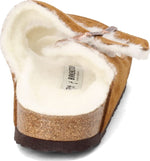 Birkenstock Women's Arizona Shearling Sandals, Mink, Tan, 10 Medium US