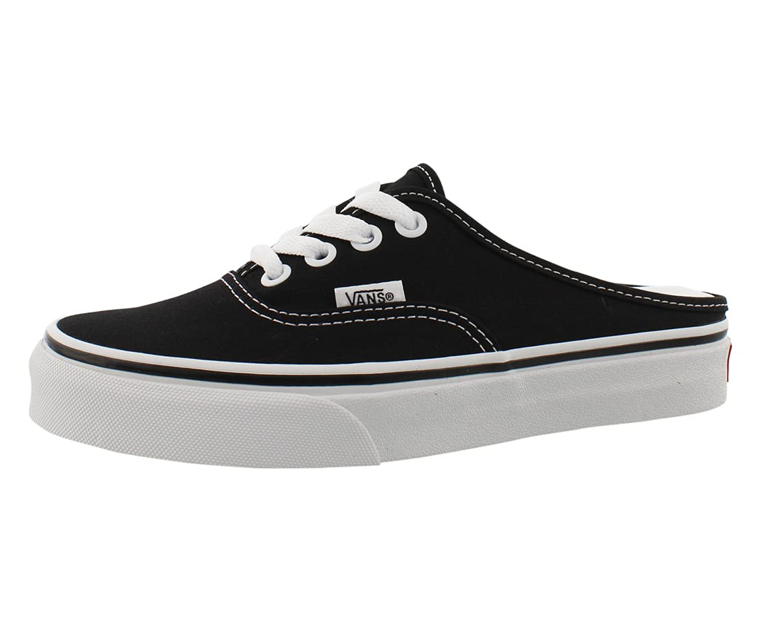 Vans Women's Authentic Mules, Black/True White, 6.5 Medium US