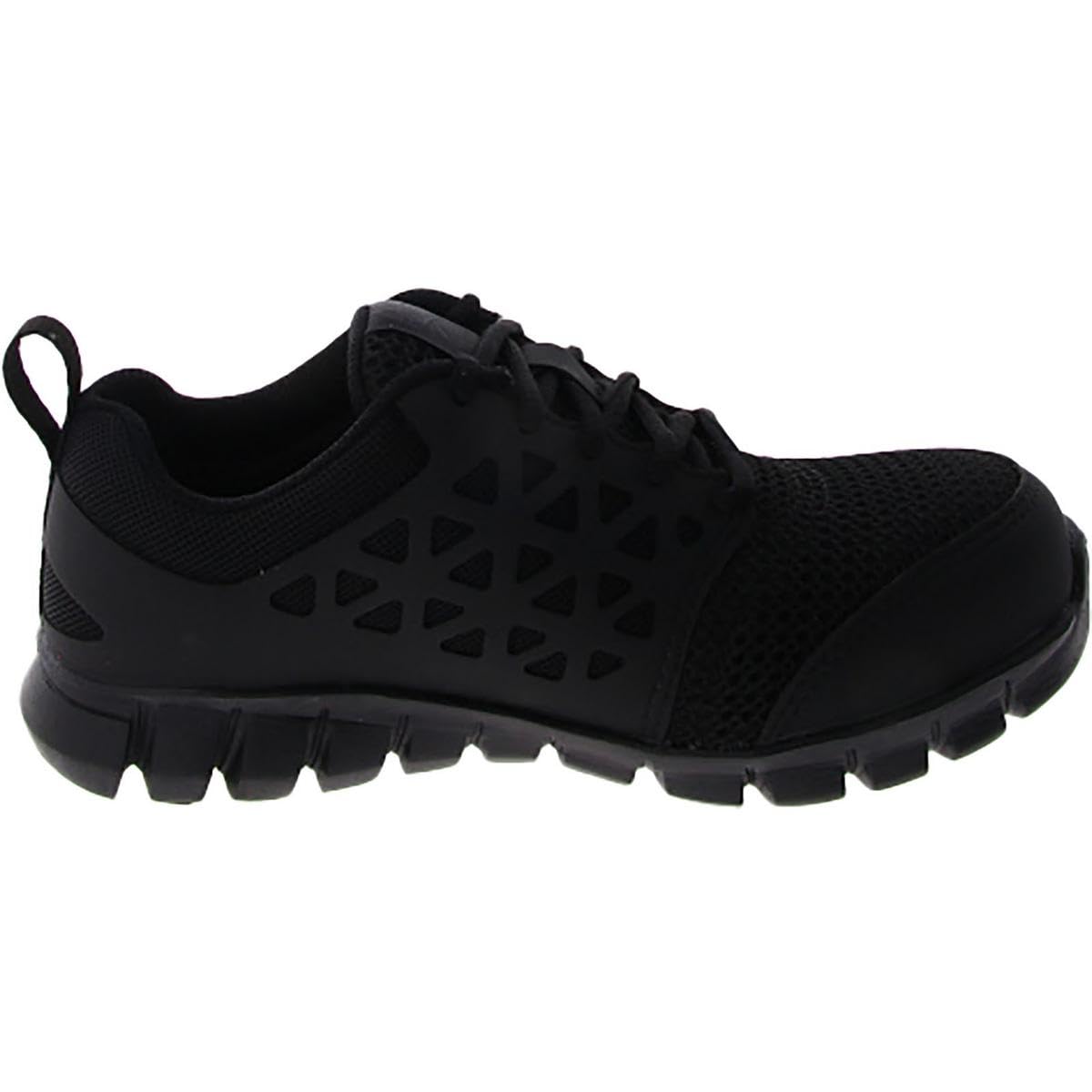 Reebok Women's Rb051 Sublite Cushion Safety Toe Athletic Work Shoe Olive Green 10.5 Wide Black