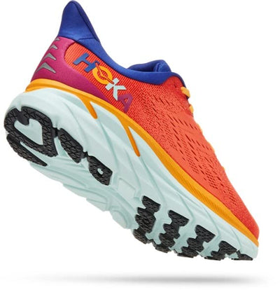 HOKA ONE ONE Clifton 8 Mens Shoes Size 12, Color: Fiesta/Bluing