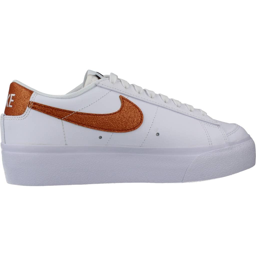 Nike Blazer 77 Platform Womens White Metallic Copper Size 7.5