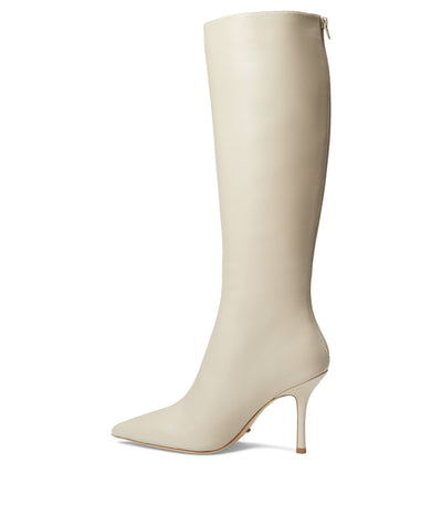 Tony Bianco Women's Kortez Vanilla Nappa Knee-High Pointy Stiletto Leather Boot, Size 5