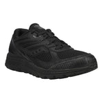 Saucony Cohesion 14 LACE to Toe Running Shoe, Black/Black, 4 Wide US Unisex Big_Kid