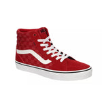 Vans Unisex Filmore Hightop Platform Sneaker - Tonal Checkerboard Red/White 9.5