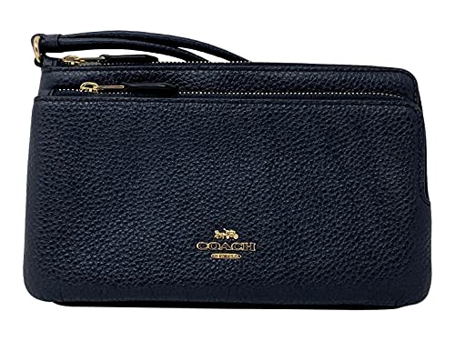 Coach Double Zip Wallet Wristlet Style No C5610 Midnight