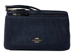 Coach Double Zip Wallet Wristlet Style No C5610 Midnight