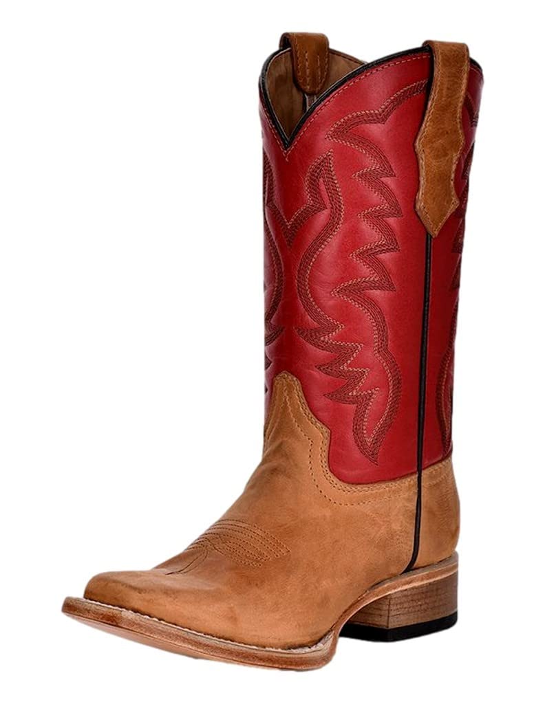 Corral Boots J7102 (Little Kid/Big Kid) 4.5 Big Kid Honey/Red