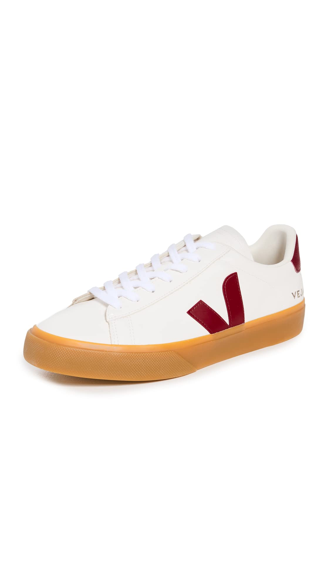 Veja Men's Campo Sneakers, Extra White/Marsala/Natural, 8 Medium US