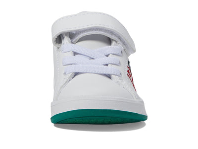 POLO RALPH LAUREN Baby Boy's Heritage Court II Graphic PS (Toddler) White Smooth/Navy/Green/Polo 6 Toddler M
