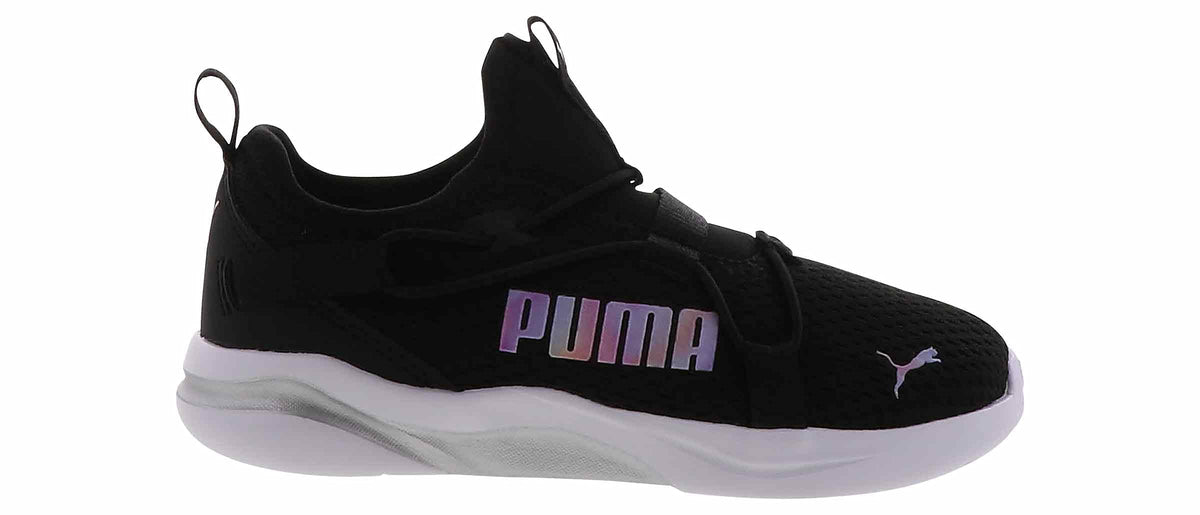 PUMA Softride Rift Slip-On Prismatic (Toddler) Black Silver 6 Toddler M