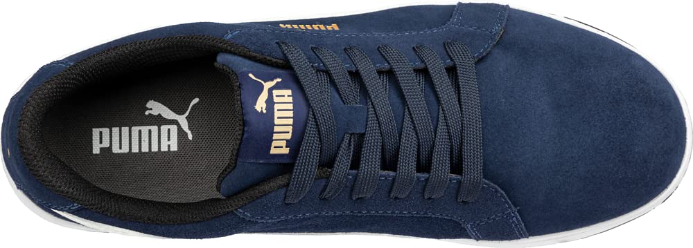 PUMA Men's Iconic Black Industrial Shoe, Suede Navy Eh, 14