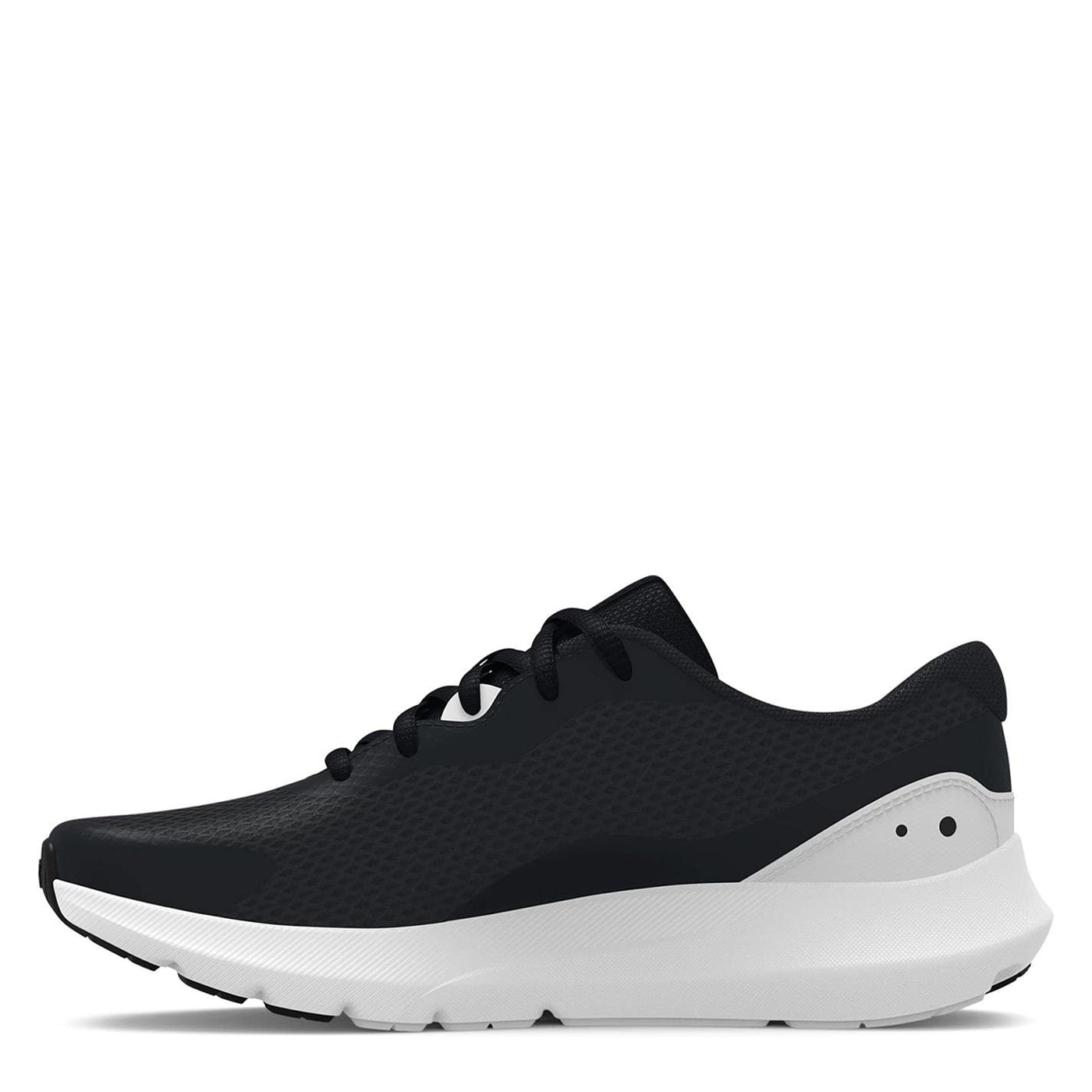 Under Armour Boys' Surge 3, Black/White, 3.5 Medium US