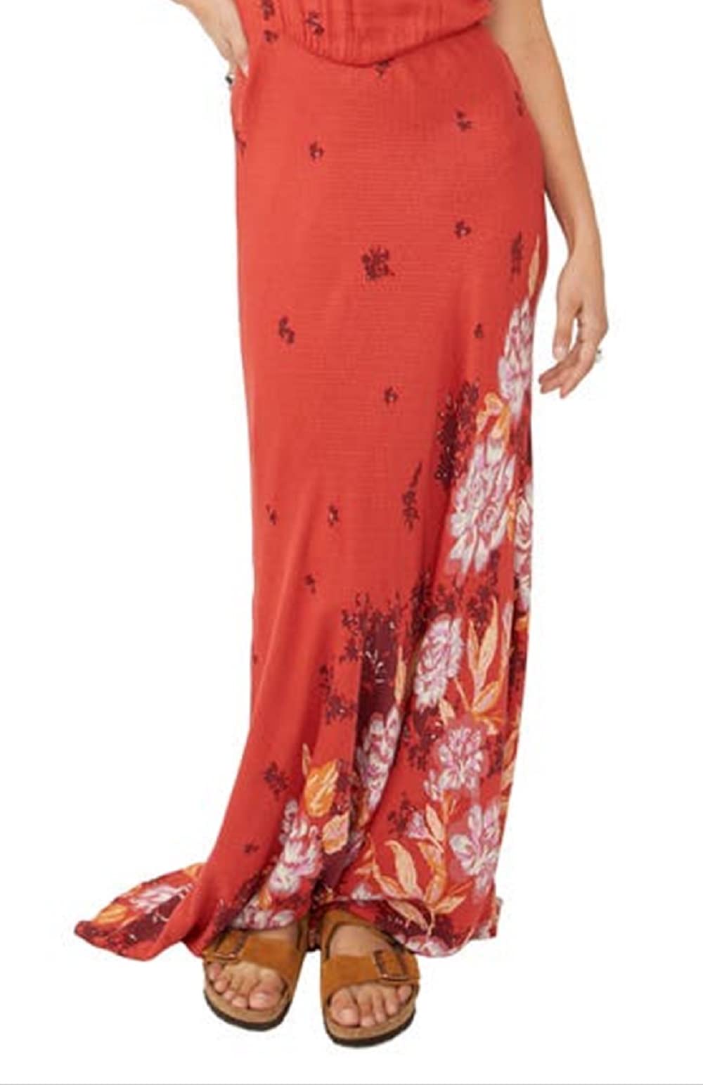 Free People Get to You Printed Maxi Dress Scarlet Combo XL (Women's 14)