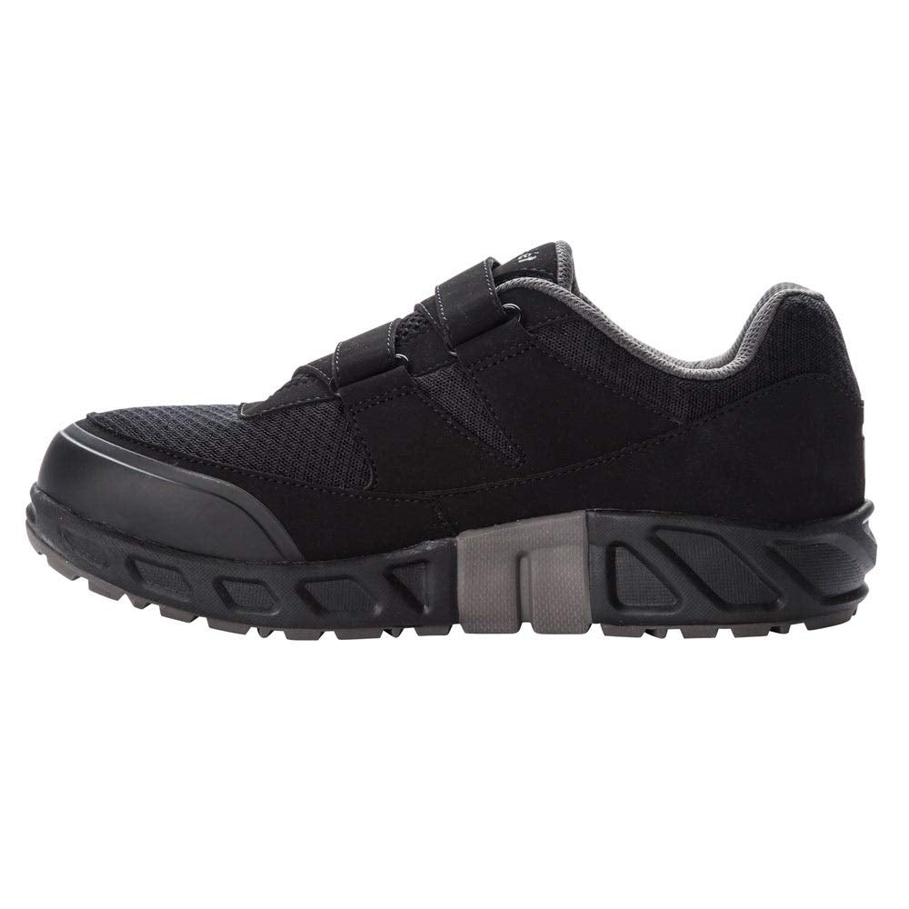 Propet Women's Matilda Strap Sneaker, Black/Grey, 06 B US