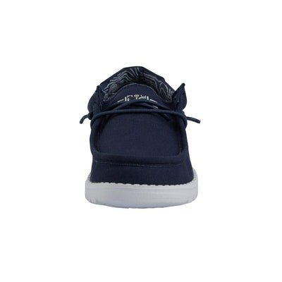 Hey Dude Boy's Wally Youth Stretch Navy Size 11 | Boy’s Shoes | Boy's Lace Up Loafers | Comfortable & Light-Weight