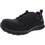 Reebok Work Women's RB492 Sublite Cushion Safety Composite Toe Athletic Work Shoe Black and Plum
