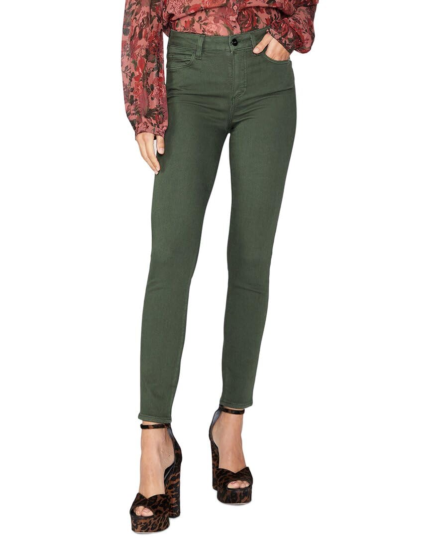 PAIGE Women's Hoxton high Rise Skinny Ankle Length in Botanic Green, 27