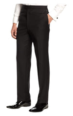 Ralph Lauren Lauren Men's Flat-Front Black Tuxedo Pants (36W x 34L)