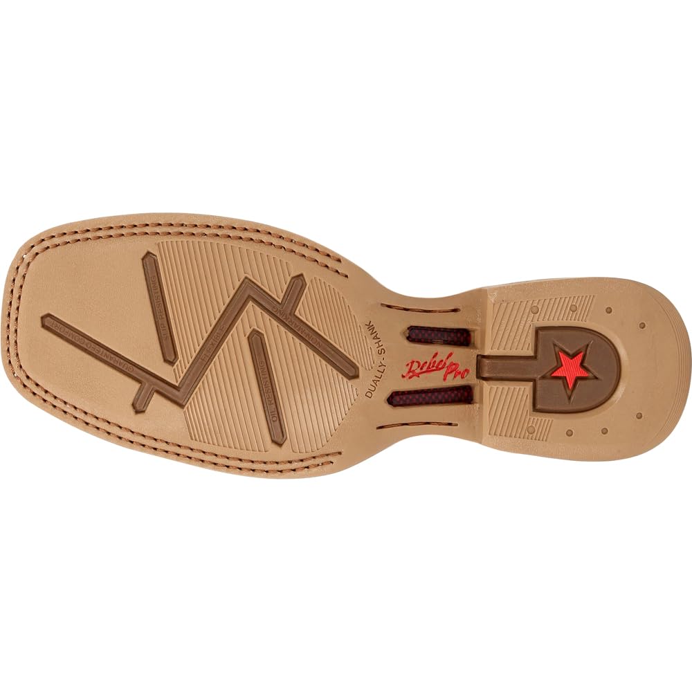 Durango® Lady Rebel Pro™ Women's Burnished Rose Western Boot, Dusty Brown Sky Blue, Size 8(M)